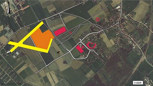 luchtfoto vliegveld Gontrode